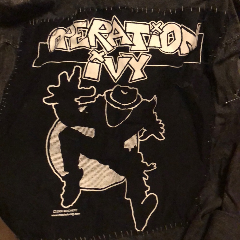 Handmade operation ivy punk/rock jean vest